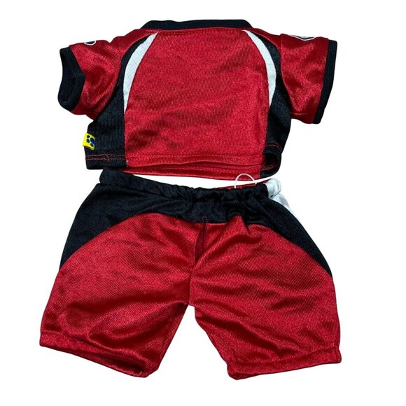 Build A Bear Workshop Football Outfit Red Black Retired Uniform - Picture 2 of 4